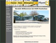 Tablet Screenshot of hum-fensterbau.de